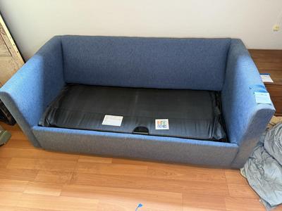 Blue Fabric Sleeper Sofa 68x24x23 By Rowe Furniture