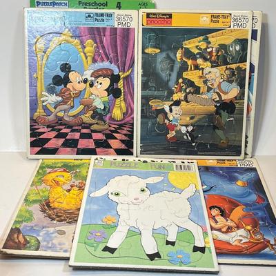 LOT 45: Vintage Disney and More - Puzzles, Books, Glasses