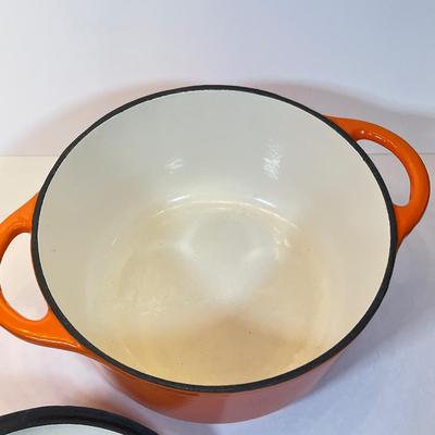 LOT 50: Two Rachel Ray Cast Iron Dutch Ovens