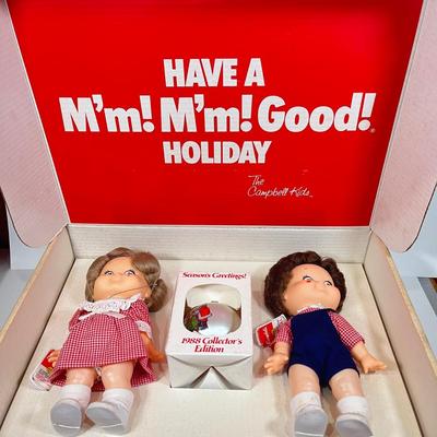 LOT 58: Vintage Dolls - Campbell's Soup Collector's Set, John-John Kennedy Doll and More