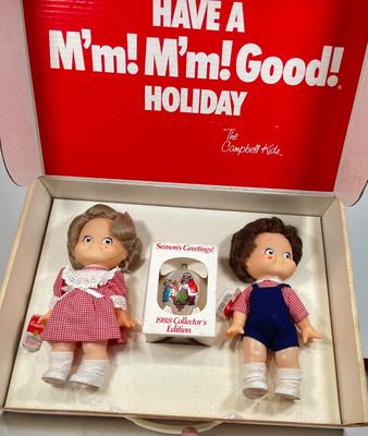 LOT 58: Vintage Dolls - Campbell's Soup Collector's Set, John-John Kennedy Doll and More
