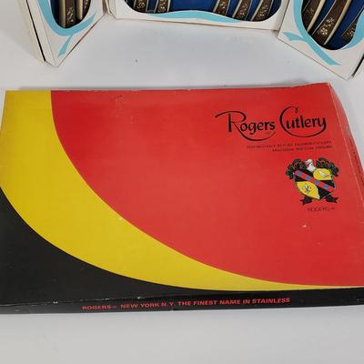 LOT 127: Set of Rosewood Rogers Cutlery & Sheffield English Cutlery with Forschner Knife