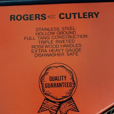 LOT 127: Set of Rosewood Rogers Cutlery & Sheffield English Cutlery with Forschner Knife