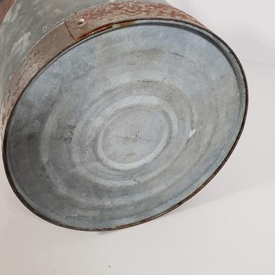 LOT 128: Vintage Coleman Lantern, Eagle Steel Gas Can, Metal Milk Can, Buckeye Aluminum Coffee Pot & Yaktrax Snow Walkers