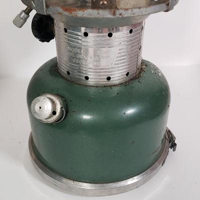 LOT 128: Vintage Coleman Lantern, Eagle Steel Gas Can, Metal Milk Can, Buckeye Aluminum Coffee Pot & Yaktrax Snow Walkers