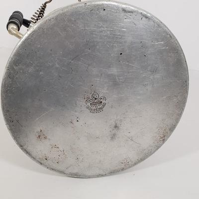 LOT 128: Vintage Coleman Lantern, Eagle Steel Gas Can, Metal Milk Can, Buckeye Aluminum Coffee Pot & Yaktrax Snow Walkers