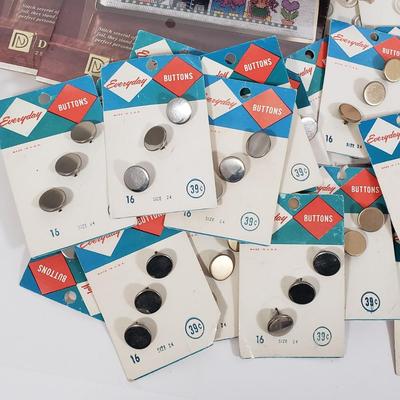 LOT 131: Unopened Cross Stitch Kits & Vintage Buttons