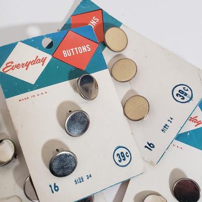 LOT 131: Unopened Cross Stitch Kits & Vintage Buttons