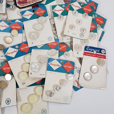 LOT 131: Unopened Cross Stitch Kits & Vintage Buttons
