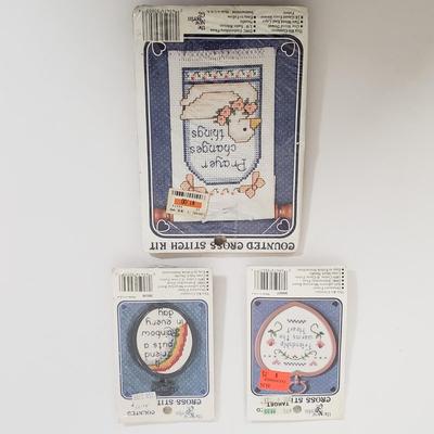 LOT 131: Unopened Cross Stitch Kits & Vintage Buttons