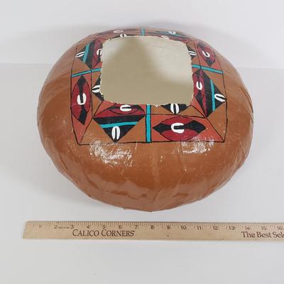 LOT 133: Paper Mache Art Masks Signed Gina Truex with Signed Bowl