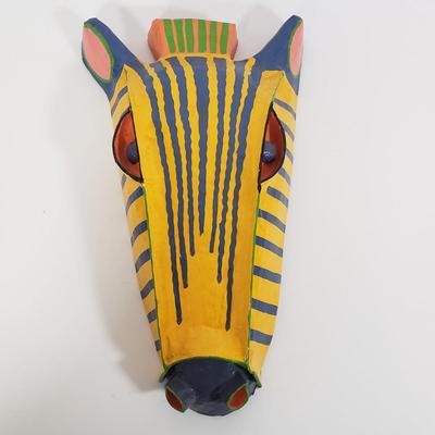 LOT 133: Paper Mache Art Masks Signed Gina Truex with Signed Bowl