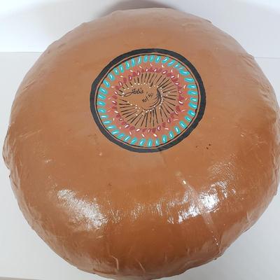 LOT 133: Paper Mache Art Masks Signed Gina Truex with Signed Bowl