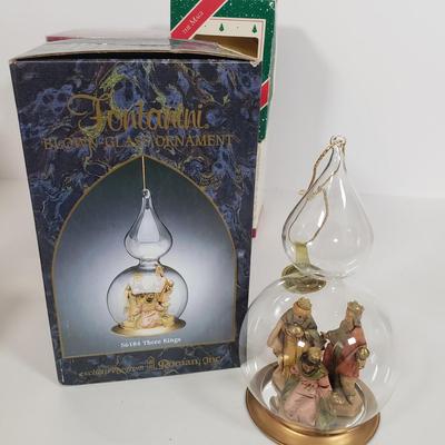 LOT 134: Nativity/Three Kings Ornaments by Lenox, Hallmark, Fontanini & More