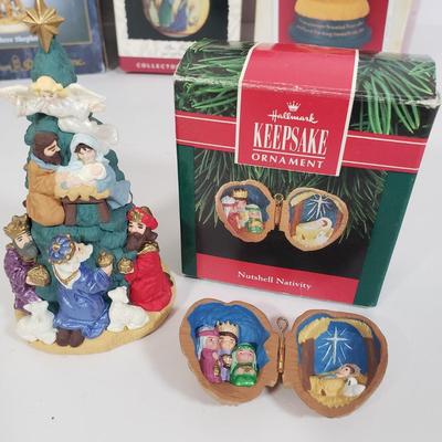 LOT 134: Nativity/Three Kings Ornaments by Lenox, Hallmark, Fontanini & More