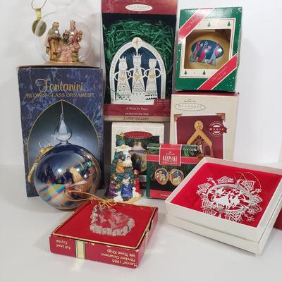LOT 134: Nativity/Three Kings Ornaments by Lenox, Hallmark, Fontanini & More