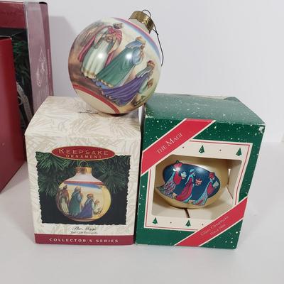 LOT 134: Nativity/Three Kings Ornaments by Lenox, Hallmark, Fontanini & More