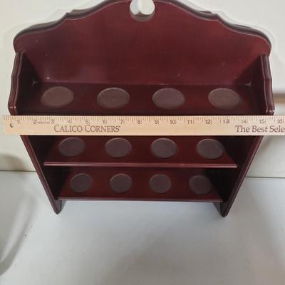 LOT 159: Set of Westbend Thermo-Serv Vintage Beer Mugs with Wooden Display Shelf