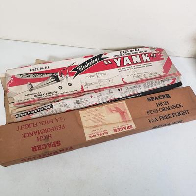 LOT 160: German Battleship Model Kit, Model Airplane, German Wooden Hobby Kits & Assorted Empty Boxes from Model Kits