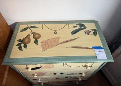 Hand Painted 4 Drawer Chest 31x17x36