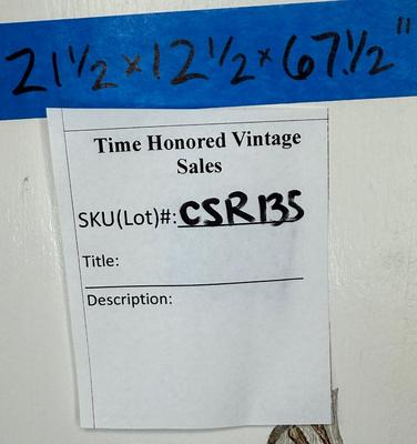 Wooden White Cabinet Hand Painted 21.5x12.5x67.5