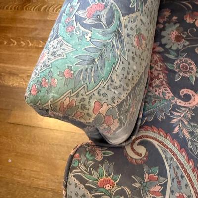 Pair of Paisley Wing Back Arm Chairs (B2-BM)