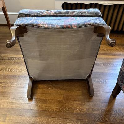 Pair of Paisley Wing Back Arm Chairs (B2-BM)