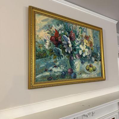 Large Signed Floral Painting (B2-BM)