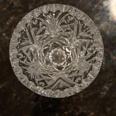 Lot of 2 Heavy Glass Candle Holders