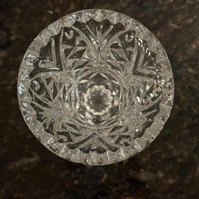 Lot of 2 Heavy Glass Candle Holders