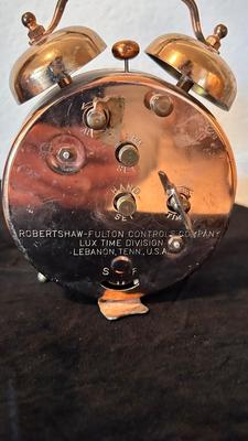 THE LUX ART DECO MANTEL ALARM CLOCK ” IT WORKS” AND GABRIEL ALARM CLOCK FOR PARTS OR REPAIR