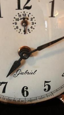 THE LUX ART DECO MANTEL ALARM CLOCK ” IT WORKS” AND GABRIEL ALARM CLOCK FOR PARTS OR REPAIR