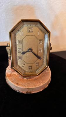 THE LUX ART DECO MANTEL ALARM CLOCK ” IT WORKS” AND GABRIEL ALARM CLOCK FOR PARTS OR REPAIR