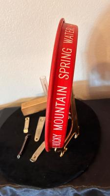 COORS TRAY, BOTTLE OPENERS, AND A GLASS GRAVITY HYDROMETER USED FOR ALCOHOL CONTENT OT BATTERY CHARGE LEVEL