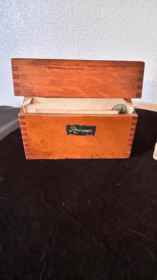 BUTTER PRESS MOLD AND A NEAT OLD RECIPE BOX PLUM FULL OF RECIPES FROM WAY BACK WHEN