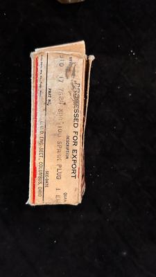 FORD MODEL T HUB CAP, HEAVY BRASS 1-1:/2 CAP, AND A 7/8” SPARK PLUG