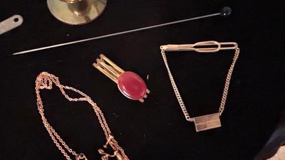 TIE CLIPS, HAT PINS, FAN AND MORE