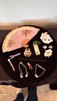 TIE CLIPS, HAT PINS, FAN AND MORE