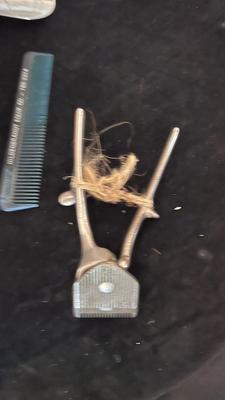 ANTIQUE BARBER TOOLS AND SALON ITEMS