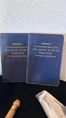 ANTIQUE BARBER TOOLS AND SALON ITEMS