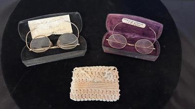 FULVUE 10KGF ANTIQUE EYEGLASSES AND UNMARKED PAIR
