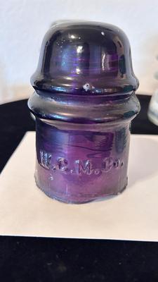 RARE PURPLE INSULATOR ALONG WITH TURQUOISE AND CLEAR