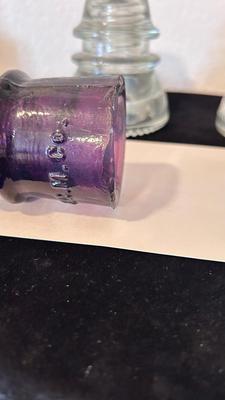 RARE PURPLE INSULATOR ALONG WITH TURQUOISE AND CLEAR