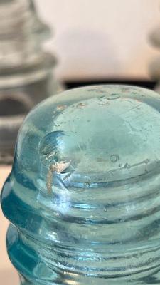 RARE PURPLE INSULATOR ALONG WITH TURQUOISE AND CLEAR