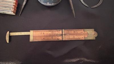 OLD MEASURING TOOLS AND CHALK LINE