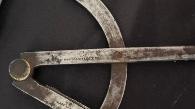 OLD MEASURING TOOLS AND CHALK LINE