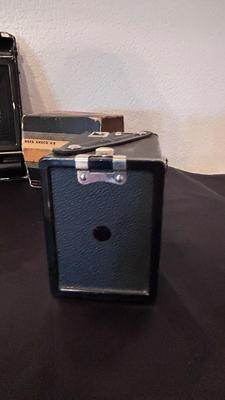 ANTIQUE ANSCO CAMERAS AND EMPTY FILM TINS