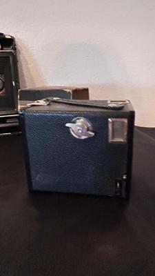ANTIQUE ANSCO CAMERAS AND EMPTY FILM TINS