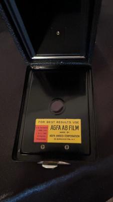 ANTIQUE ANSCO CAMERAS AND EMPTY FILM TINS