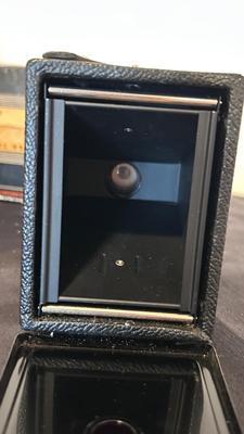 ANTIQUE ANSCO CAMERAS AND EMPTY FILM TINS